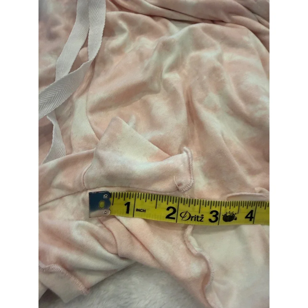 Lot of 2 Womens Born‎ Lounge Shorts Pink Tie Dye and Mauve Lettuce Hem Small